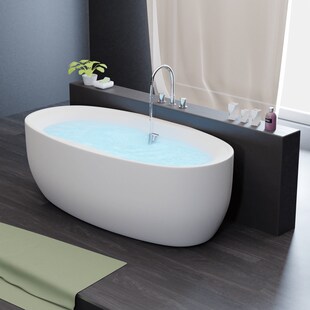 TroniTechnik® Freistehende Badewanne DOKOS Maße ca. 180 x 100 x 60cm Wanne - Füllmenge 210 Liter, aus Acryl mit Siphon 