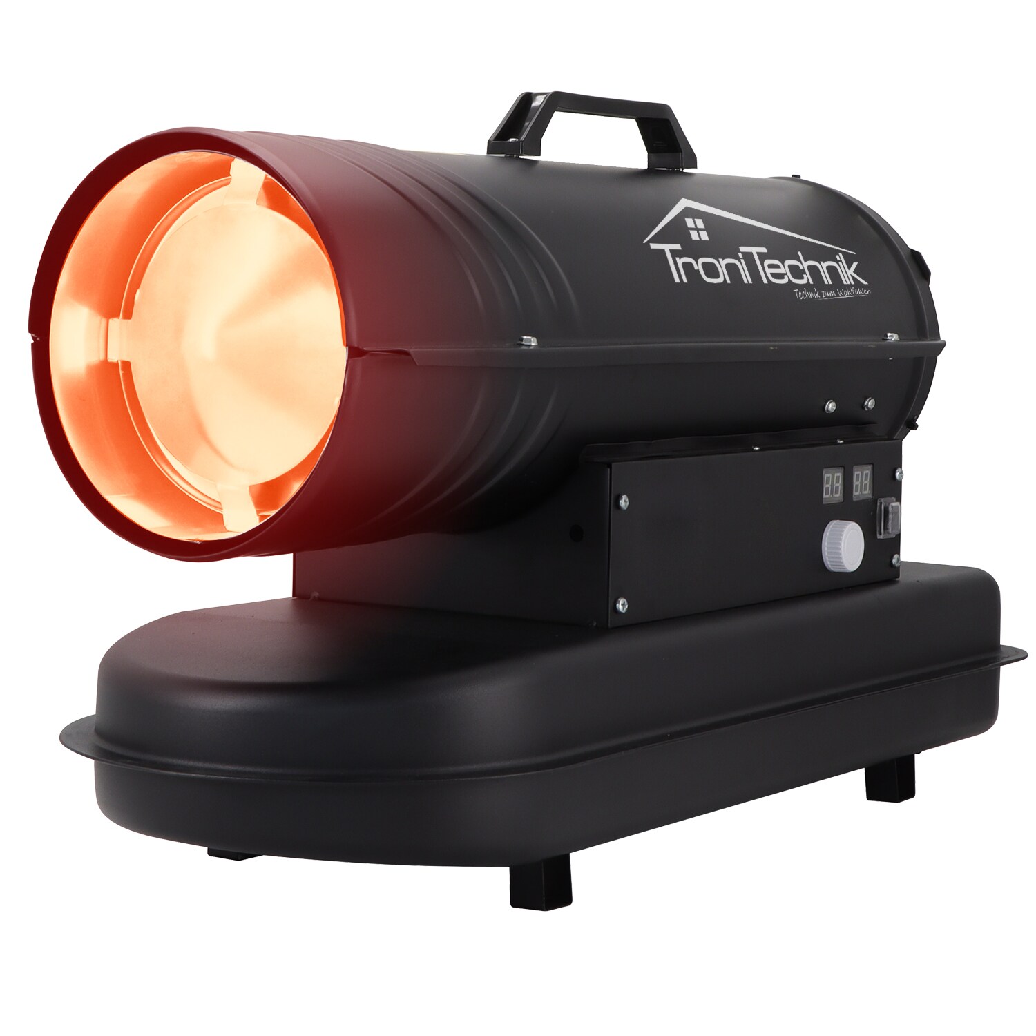 TroniTechnik® Heizkanone Dieselheizgebläse Dieselheizer 20kW Diesel Heißluftgenerator,Heizgerät Heizer, Tank,Tragegriff