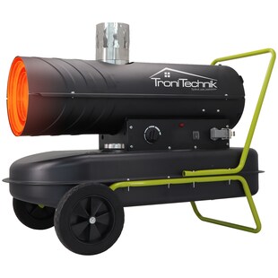 TroniTechnik® TT-HK-244 Heizkanone Dieselkanone Heizlüfter 20kW mit Handgriff, Rohrrahmen, Rädern und Abluftauslass 