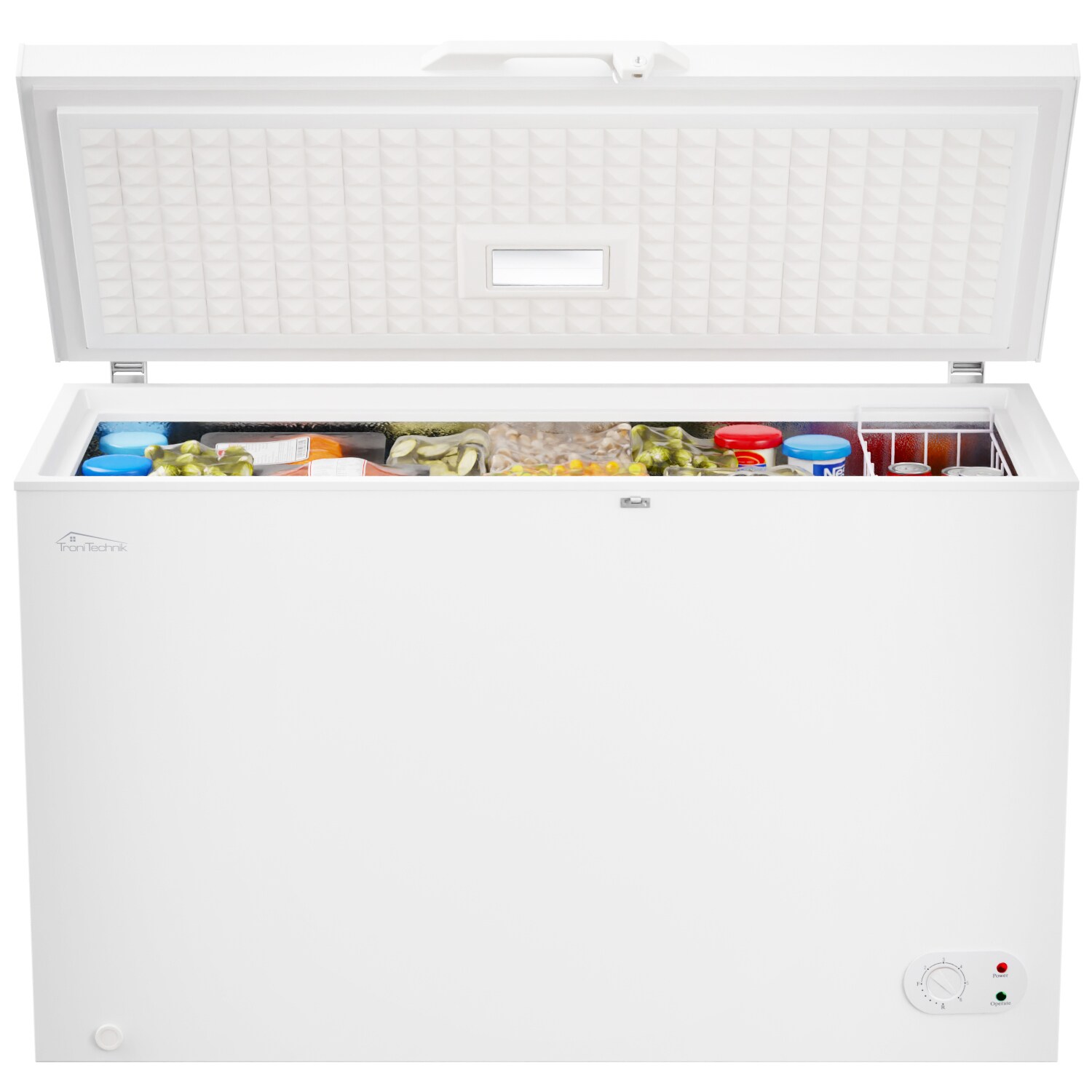 TroniTechnik&reg; Gefriertruhe K&uuml;hltruhe BORGAR PRO mit 2in1 Gefrier- und K&uuml;hlfunktion | 290 Liter, 229kwh/Jahr | LED-Licht 