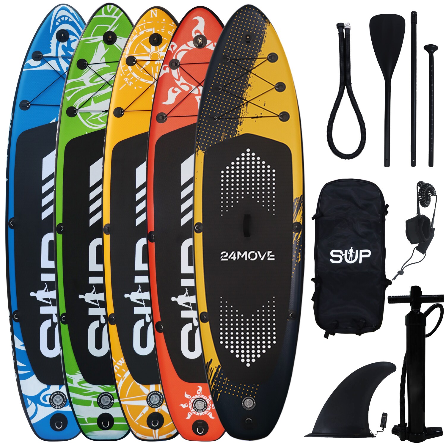 ® Standup Paddle Board SUP, inkl. umfangreichem Zubehör, Paddel und Hochdruckpumpe, ROT, 305x76x15cm