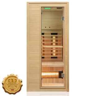 Dewello® Infrarotkabine Infrarotsauna CALGARY 90cm x 90cm inkl. 4 Vollspektrumstrahler, Farblichtherapie, LED 