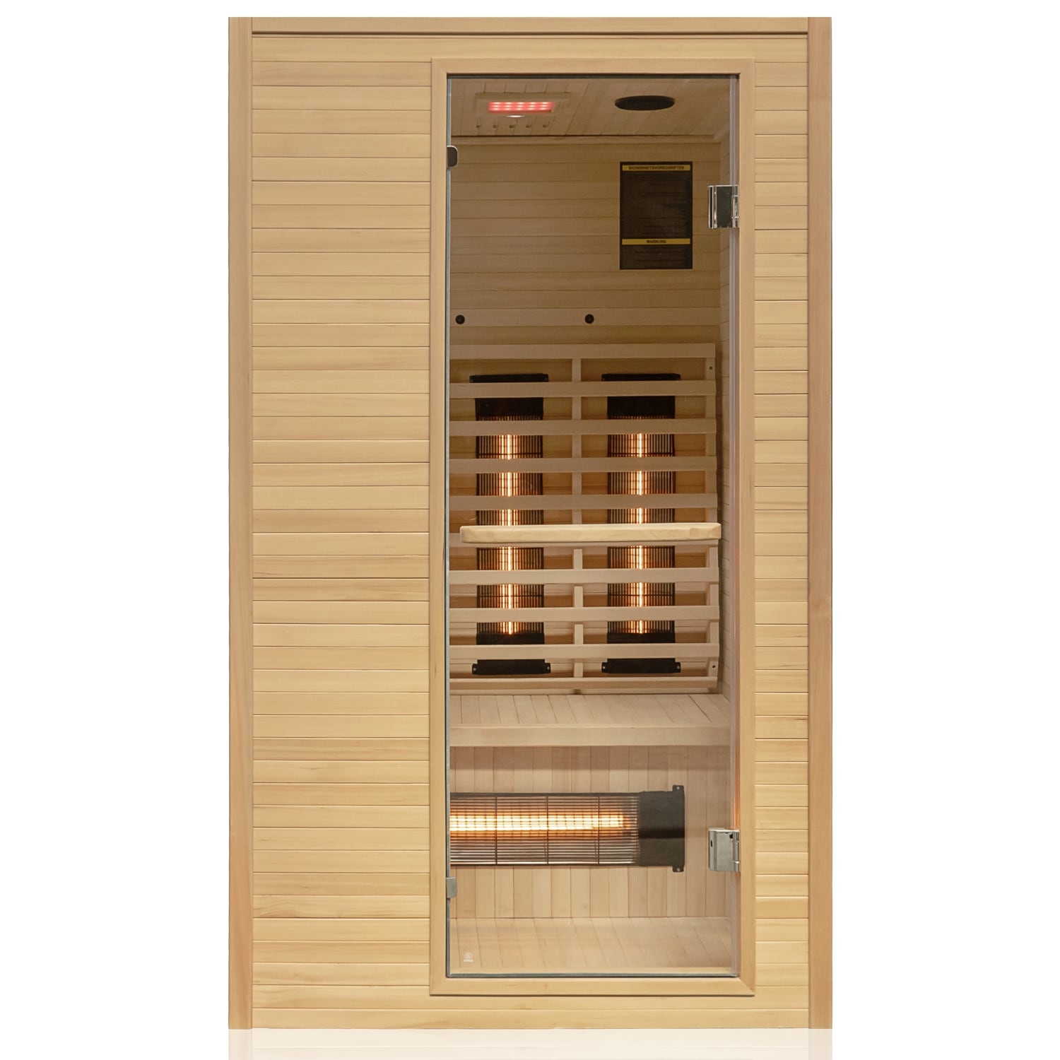 Dewello&reg; Infrarotkabine Infrarotsauna CALGARY 115cm x 105cm inkl. 5 Vollspektrumstrahler, Farblichttherapie, LED 