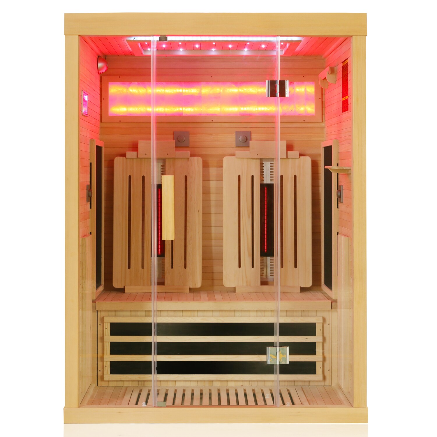 ® Infrarotkabine Infrarotsauna SALTCOATS 135cm x 105cm inkl. 4 Vollspektrumstrahler, 4 Karbonstrahler, 2 Personen