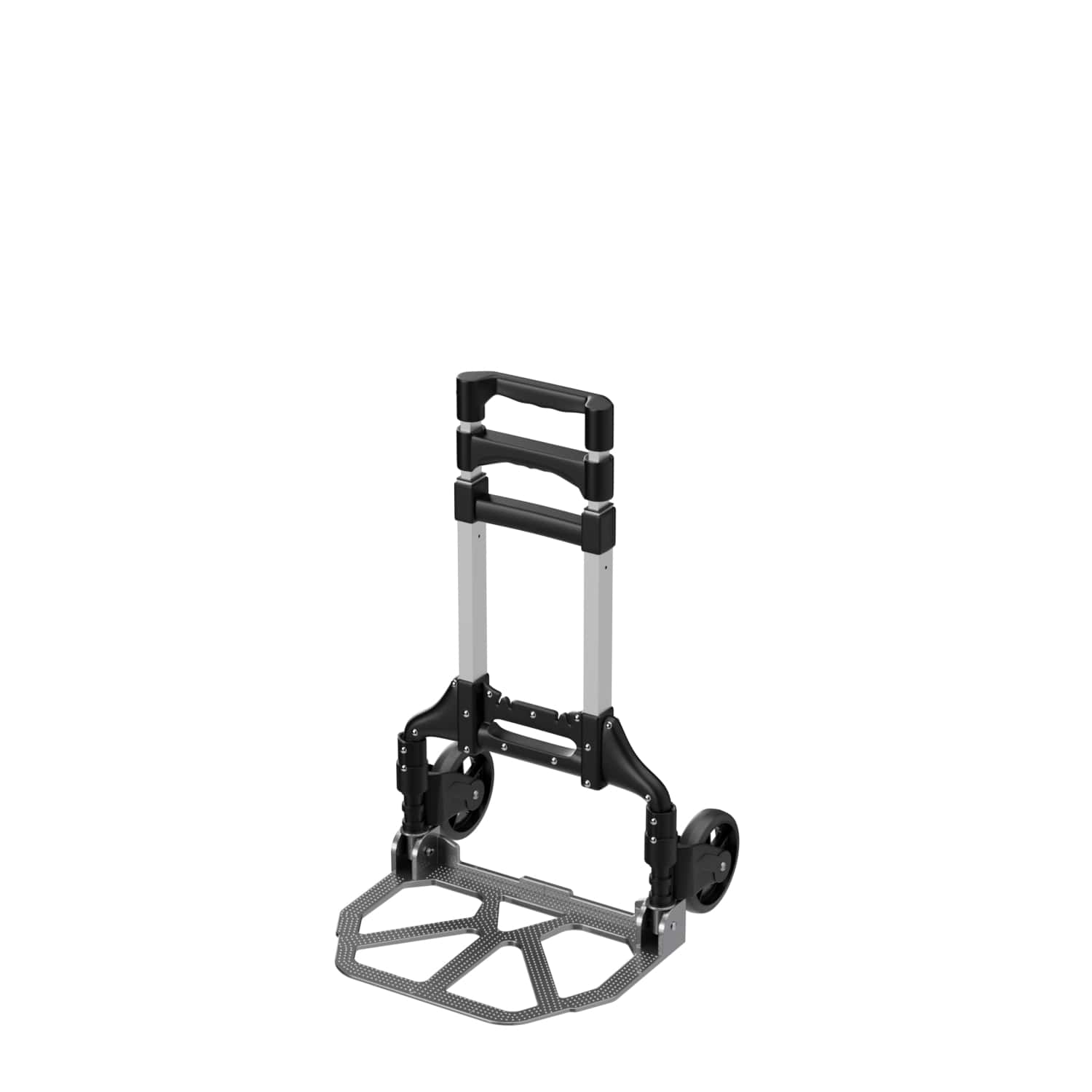 Sekey Alu-Sackkarre Klappbar – Leicht 3,5 Kg, Tragkraft 80 Kg, 3-stufig Höhenverstellbar, TPR-Räder, In 1 Sekunde Faltbar – Schwarz