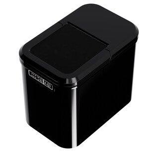 TroniTechnik® Eiswürfelmaschine Eiswürfelbereiter, Ice Maker, 12kg/24h, 2,2 Liter Wassertank, 2 Größen, Selbstreinigung, schwarz 