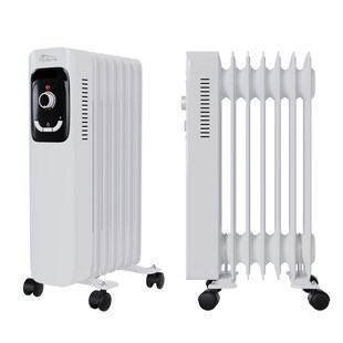 TroniTechnik® Ölradiator Elektroheizung TT-OR 207 in weiß mit 7 Rippen und 1500 Watt, drei Heizstufen (600W, 900W, 1500W) 