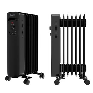 TroniTechnik® Ölradiator Elektroheizung TT-OR 207 in Schwarz mit 7 Rippen und 1500 Watt, drei Heizstufen (600W, 900W, 1500W) 