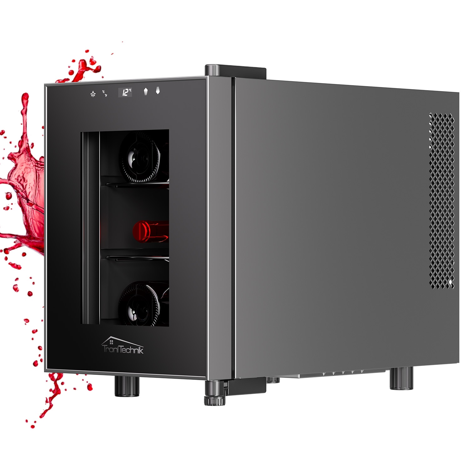 TroniTechnik&reg; Weink&uuml;hlschrank Montpellier, Getr&auml;nkek&uuml;hlschrank, Minibar Weink&uuml;hler, 17 Liter, 6 Flaschen 