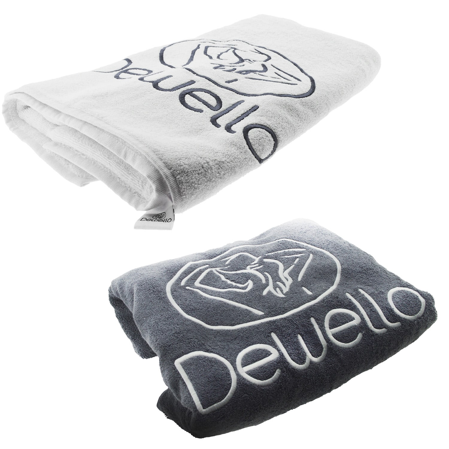 Dewello&reg; Saunahandtuch Handtuch aus Baumwolle, f&uuml;r Badezimmer und Sauna oder Yoga, lichtbest&auml;ndig Zwirnfrottee 75x200 cm, verschiedene Farben 