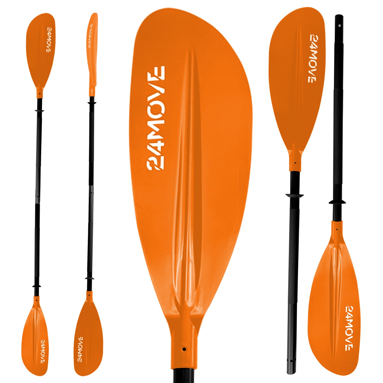 ® Doppelpaddel LAGO Aluminium Paddel, Stand-Up Paddling, Paddel für Kajak, 220 cm, verstellbar