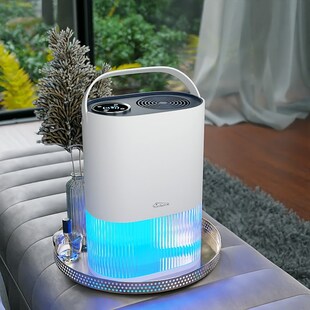 TroniTechnik® Luftentfeuchter EF-01 elektrisch für Wohnräume bis 600 ml/24 h, leiser Betrieb, 2 L Tank, LED-Anzeige, Schlafmodus, für Räume bis 20 m² 