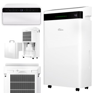 TroniTechnik® Luftentfeuchter TT-EF-04 bis zu 20 l/24h elektrisch, 5,5 l Tank, Kompressor, LED, Farblicht, Timer, Ionisator, Auto-Schwenk, für Räume bis 30 m² 