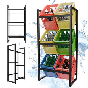 TroniTechnik® Getränkekistenregal 3 Kisten Kistenregal 3 Kästen Bierkastenständer Getränkeständer 