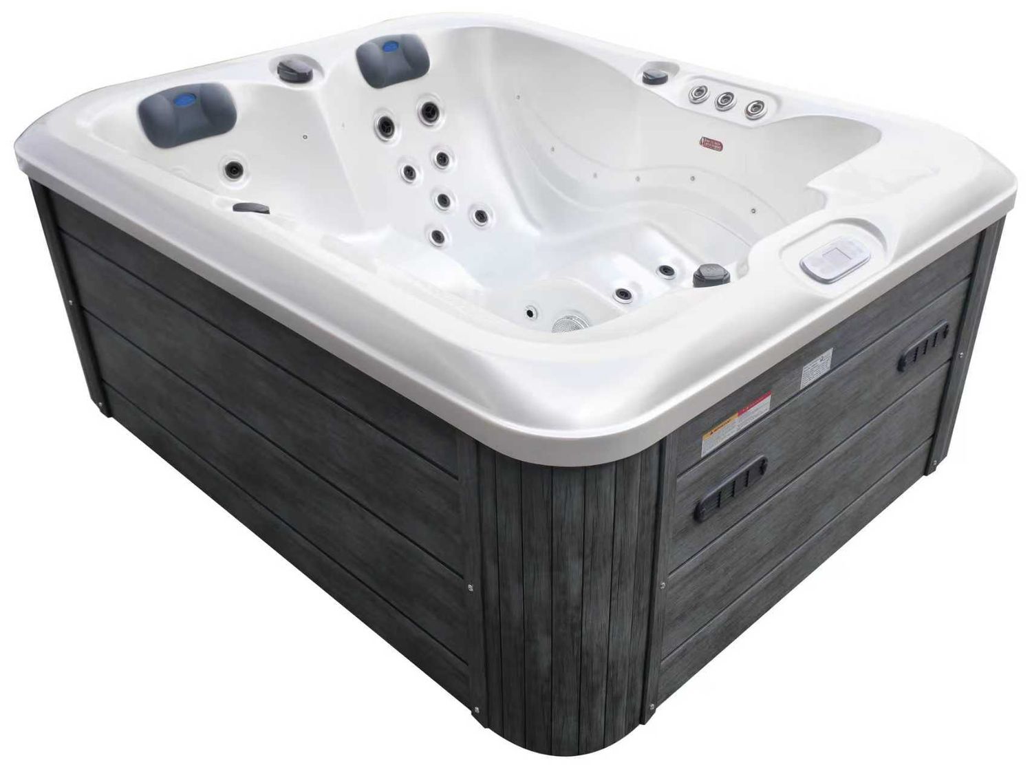 TroniTechnik&reg; Outdoor Whirlpool Spa ENNA 200cm x 160cm inkl. Thermoabdeckung & Treppe 