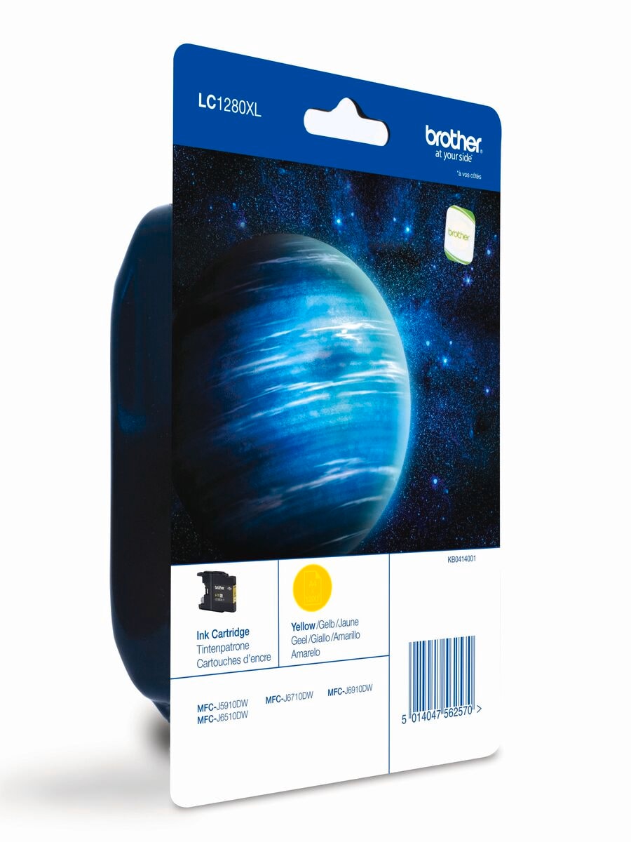 Brother Tintenpatrone LC-1280XLY Gelb (ca. 1200 Seiten) 