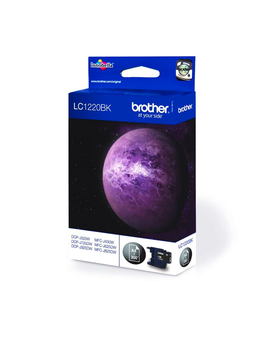 Brother Tintenpatrone LC-1220BK Schwarz (ca. 300 Seiten) 