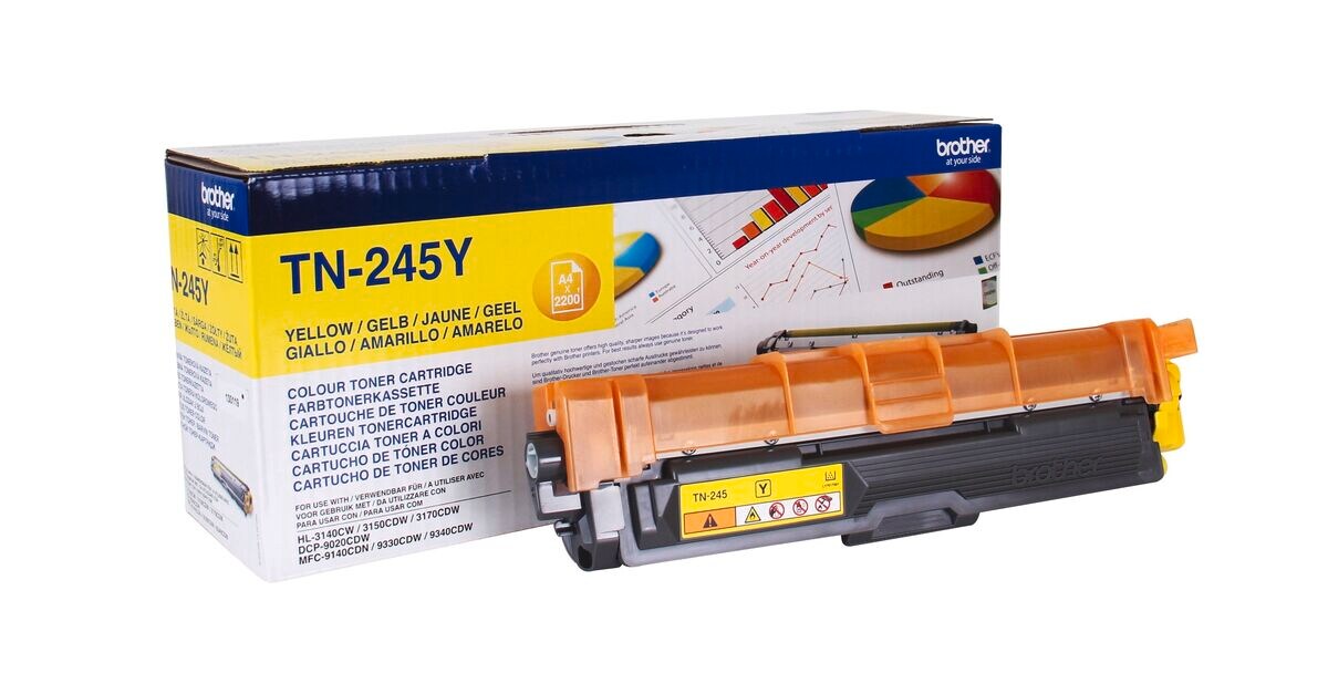 Brother Toner TN-245Y Gelb (ca. 2200 Seiten) 