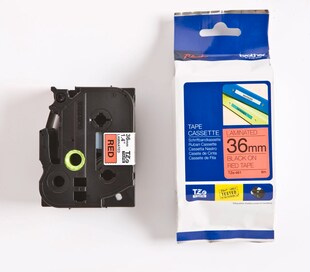 Brother Schriftband TZe-461 (lam.) Schwarz auf Rot 36mm x 8m 