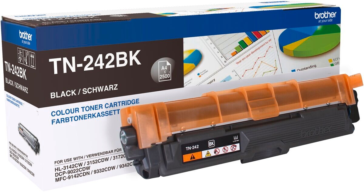Brother Toner TN-242BK Schwarz (ca. 2500 Seiten) 