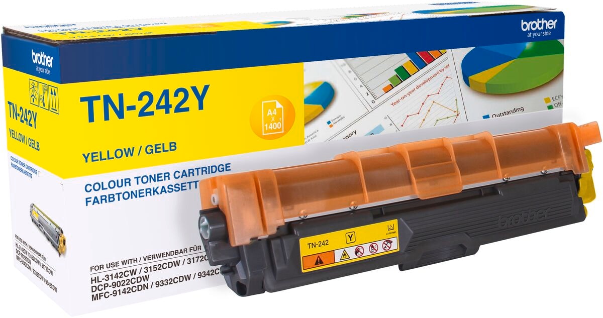 Brother Toner TN-242Y Gelb (ca. 1400 Seiten) 