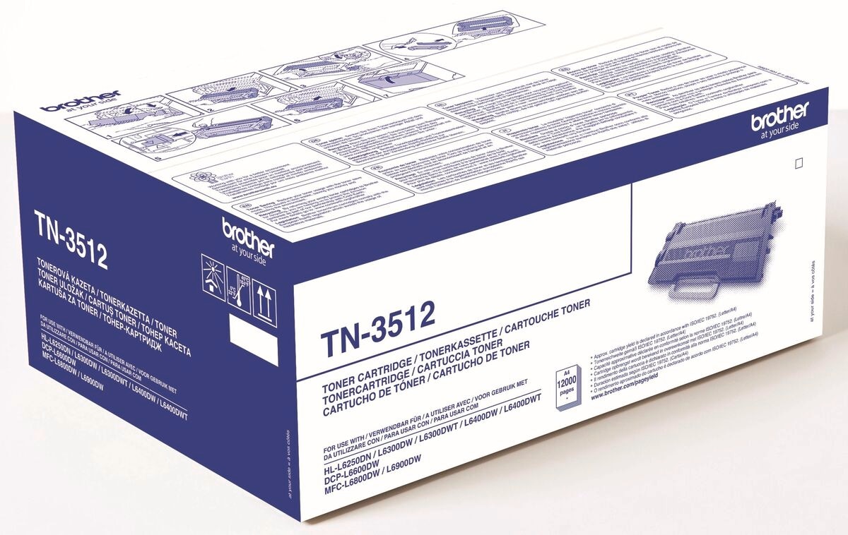 Brother Super Jumbo Toner TN-3512 Schwarz (ca. 12000 Seiten) 