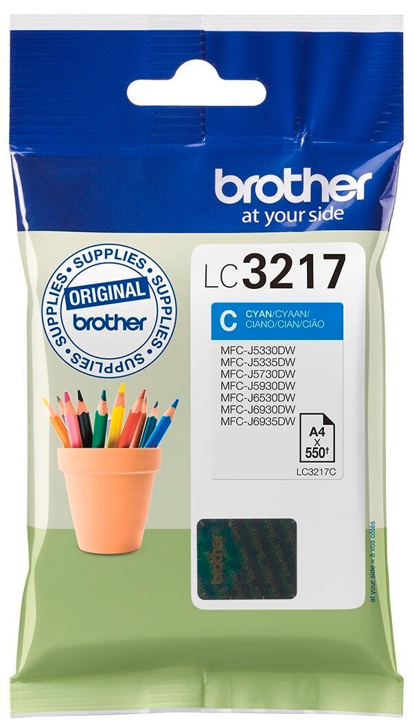 Brother Tintenpatrone LC-3217C Cyan (ca. 550 Seiten) 