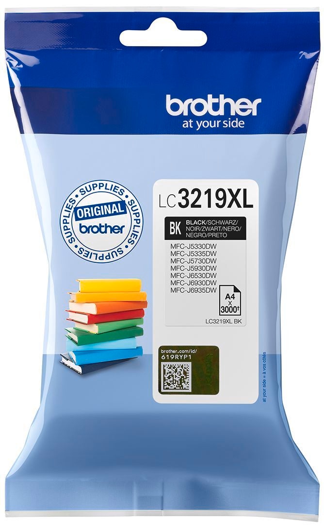 Brother Tintenpatrone LC-3219XLBK Schwarz (ca. 3000 Seiten) 