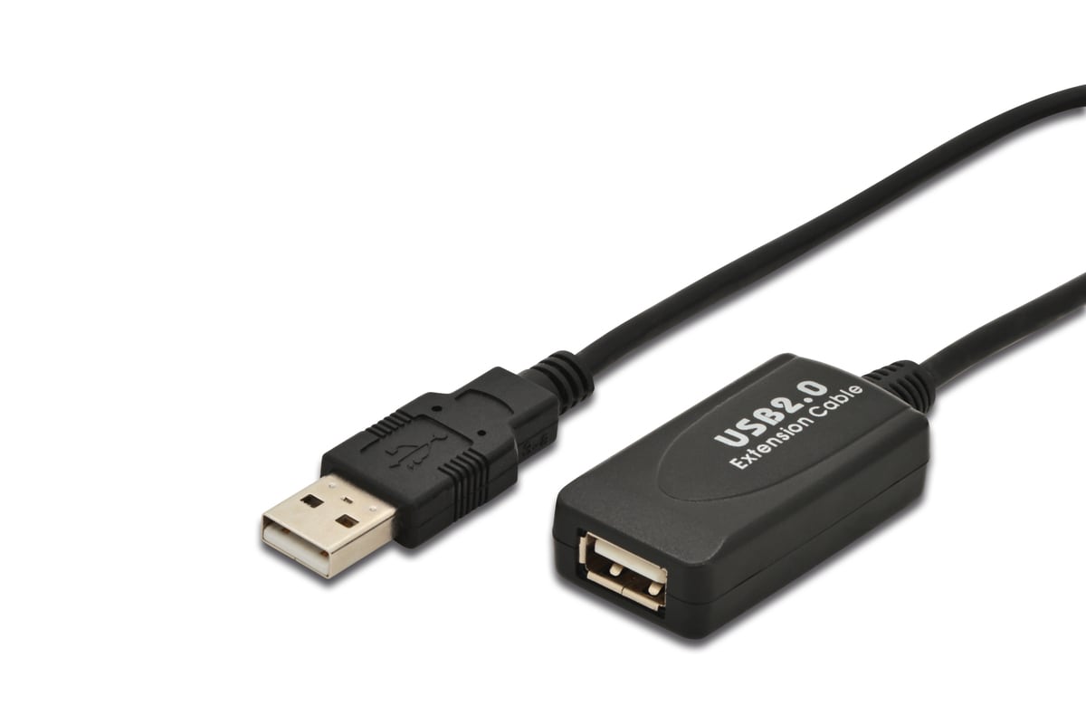 DIGITUS USB 2.0 Aktives USB 2.0 Verl&auml;ngerungskabel 5m 
