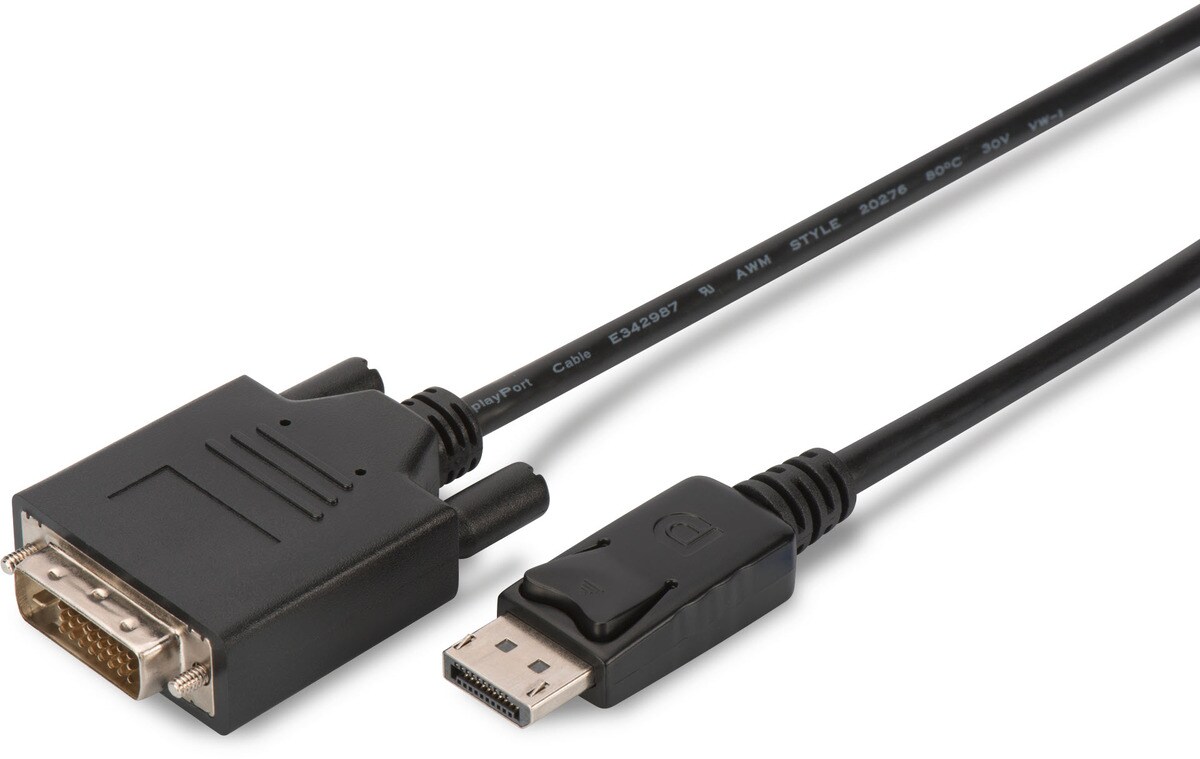 ASSMANN DisplayPort Adapterkabel DP - DVI 5.0m DP 1.1a sw. 