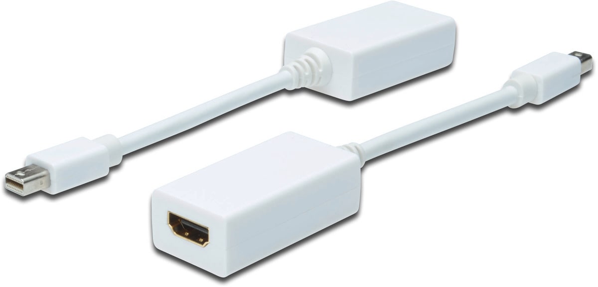ASSMANN DisplayPort Adapterkabel mini DP-HDMI Typ A 0.15m wei&szlig; 