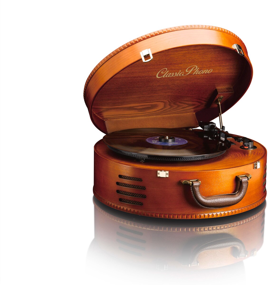 LENCO TT-34 Koffer-Plattenspieler im Holzgeh&auml;use mit USB 