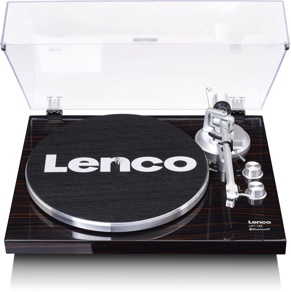 LENCO LBT-188 Bluetooth Plattenspieler mit USB, Walnuss 