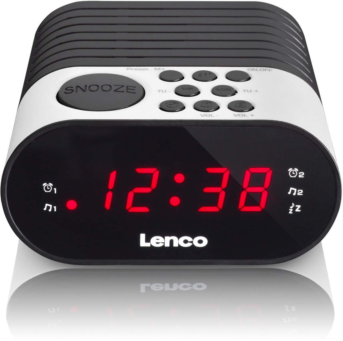 LENCO CR-07 Uhren-Radio, wei&szlig; 