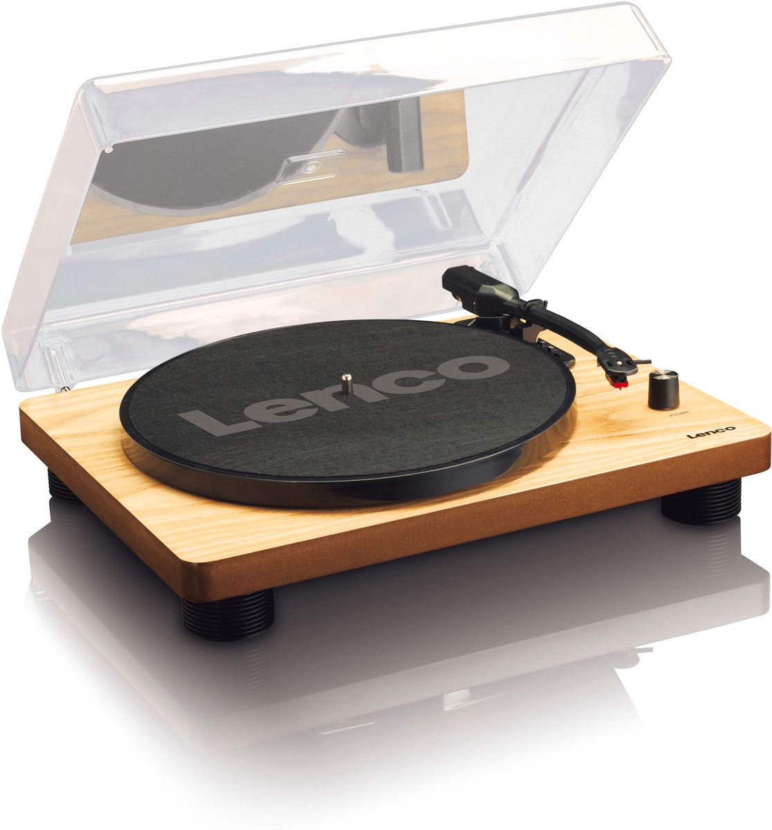 LENCO LS-50WD Plattenspieler mit int. Lautsprechern, Holz 