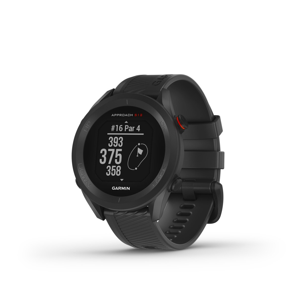Garmin Golf-Uhr Approach S12 Schwarz/Schwarz 