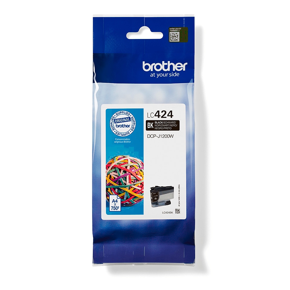 Brother Tintenpatrone LC-424BK Schwarz (ca. 750 Seiten) 
