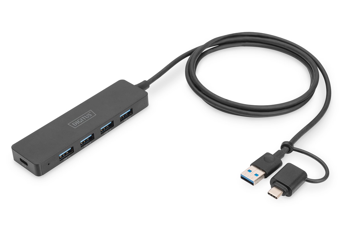 DIGITUS USB 3.0 Hub 4-Port, Slim Line 