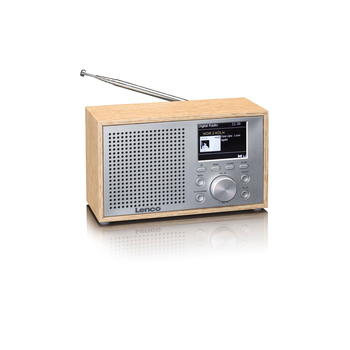 LENCO DAR-017 DAB+/FM Radio mit Bluetooth, Holz 
