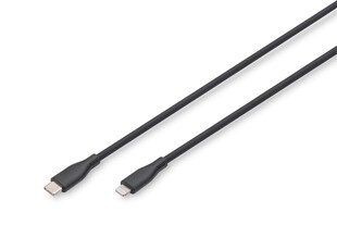 DIGITUS Lightning Silikon Kabel, USB-C Lightning, 0,5m, black 