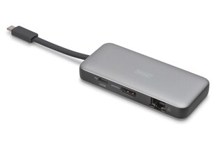DIGITUS USB-C Travel Docking Station, 7-Port, HDMI, USB, RJ45 
