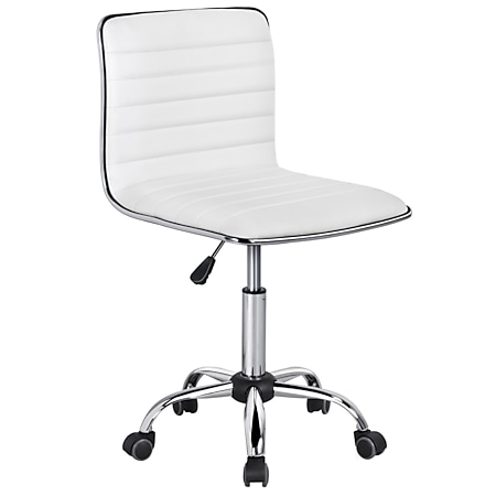 Yaheetech Bürostuhl Chefsessel Drehstuhl Ergonomischer Schreibtischstuhl höhenverstellbar Weiß 