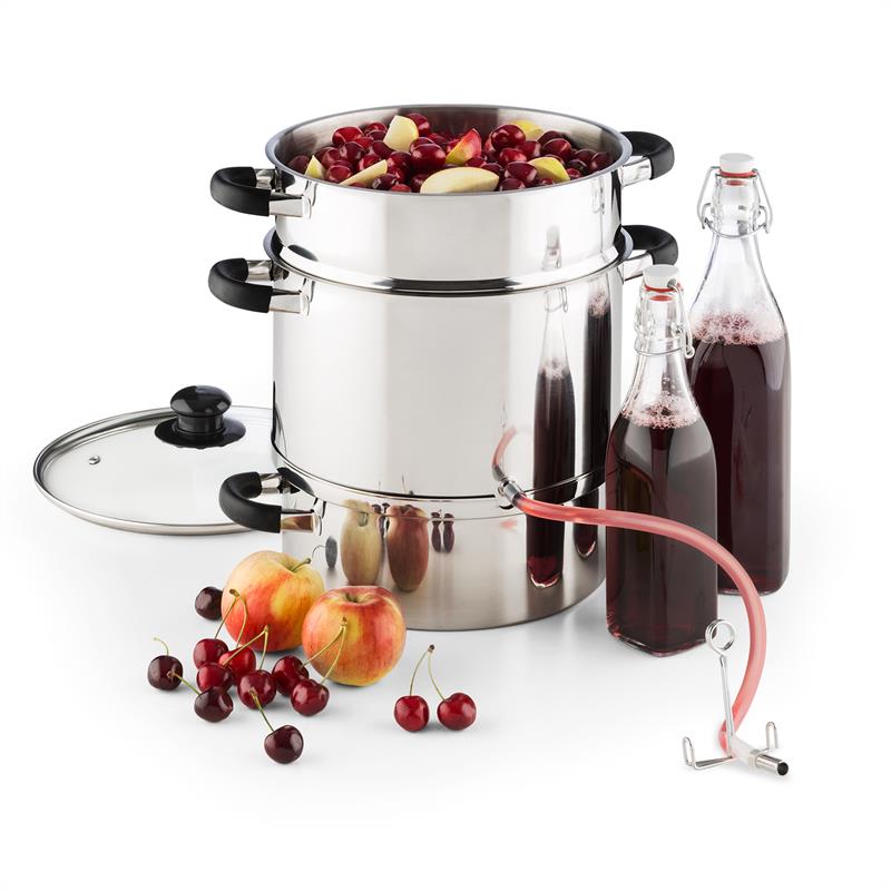 Applebee Dampf-Entsafter elektrisch 1500W &Oslash;25cm 8 Liter Edelstahl - Bild 1