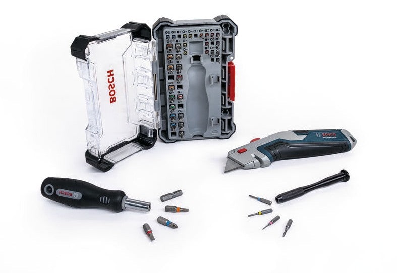 Bosch Precision Bit-Set 42tlg + Universal Teppichmesser 