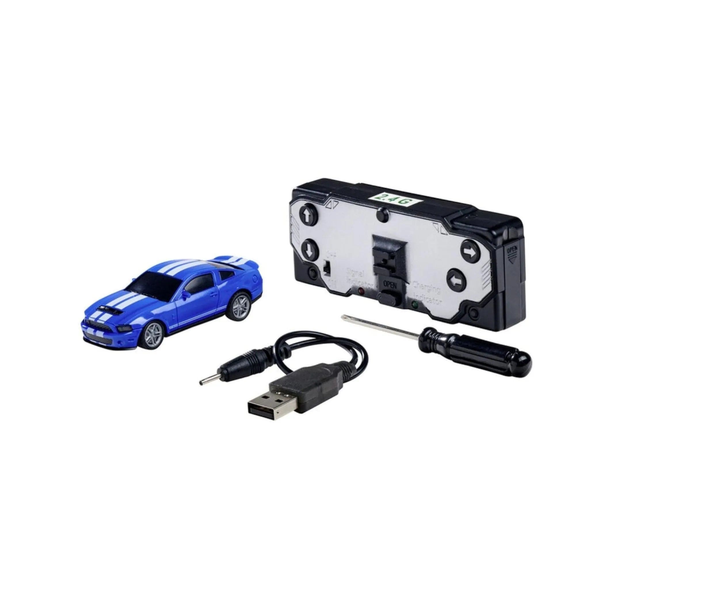 Carson 1:60 Nano Racer Ford Mustang Shelby GT500 blau 