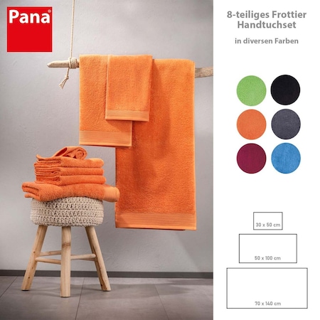 Zertifiziert Baumwolle PANA® • Frottier-Set Handtuch Set Marktkauf Gästetuch 100% Hautverträglich • online • Handtücher bei bestellen • • Handtuchset • Duschtuch Frottee Ökotex 8-tlg. • •