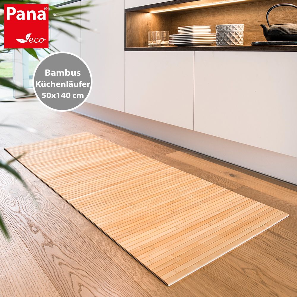 PANA® ECO Bambus Küchenläufer I Küchenteppich I Flur und