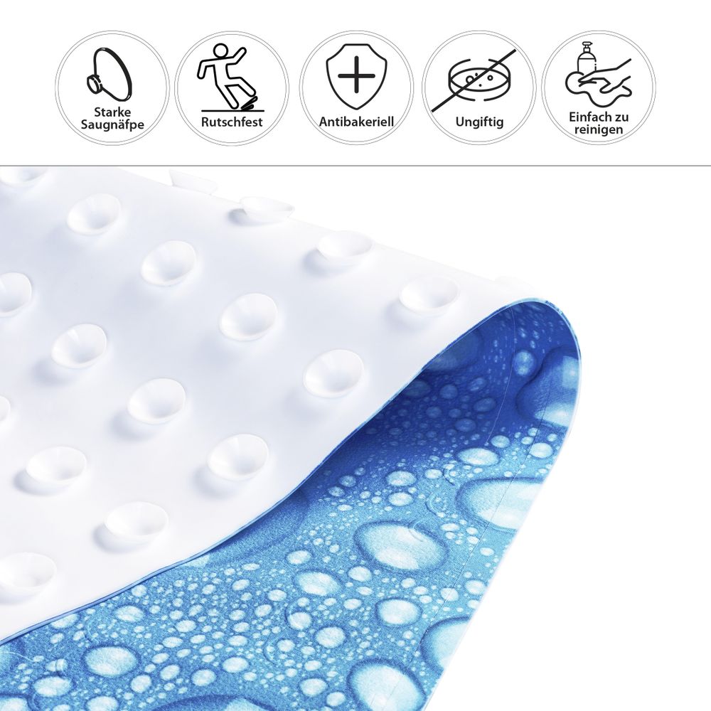 Antirutschmatte für Badewanne - Waschbare rutschfeste Matte mit