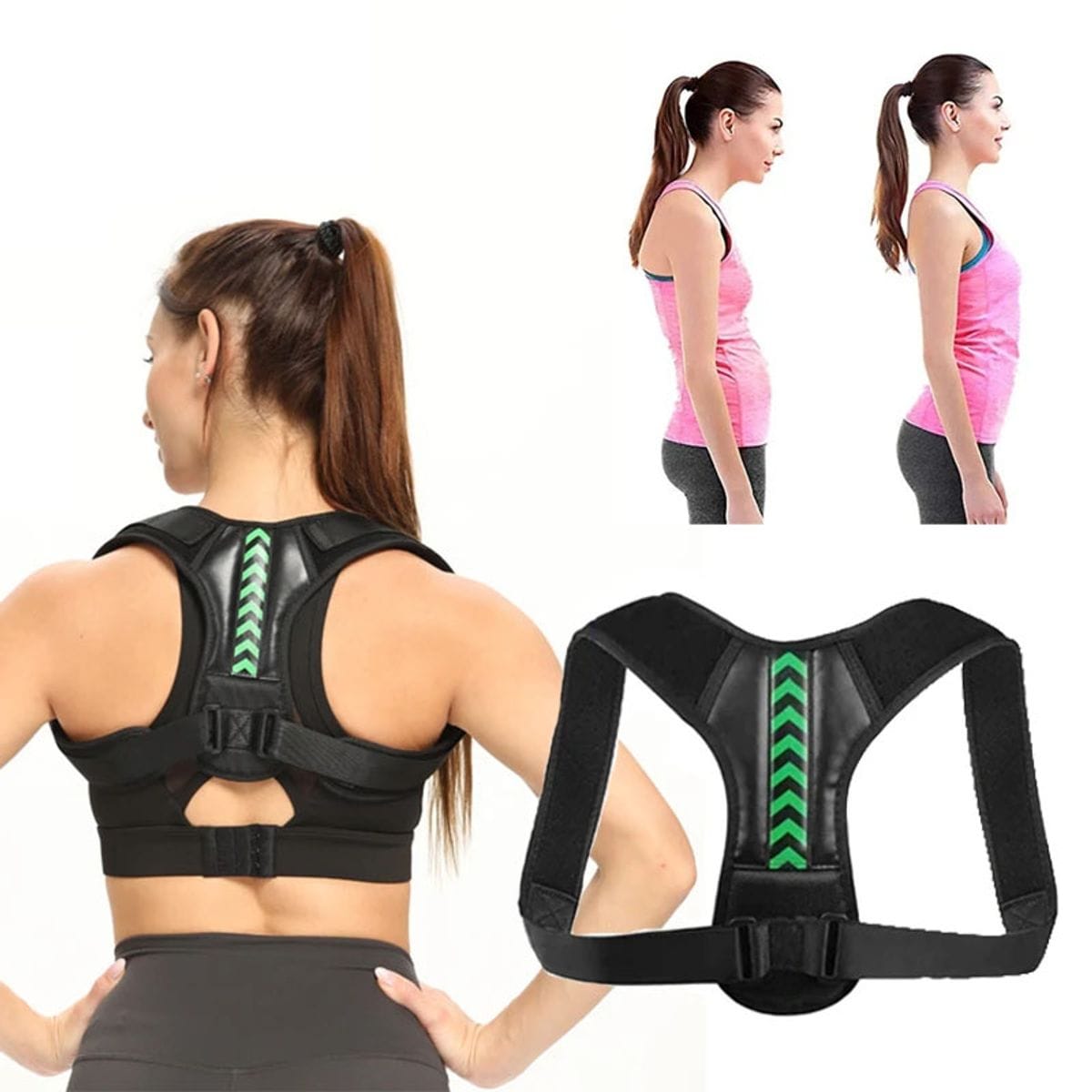 R&uuml;ckenhalter Geradehalter Sport R&uuml;ckenbandage Haltungskorrektur Stabilisator Neu - Bild 1