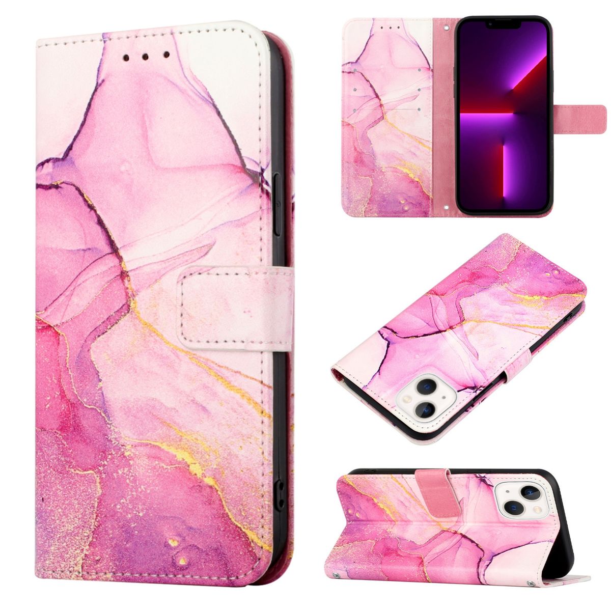 H&uuml;lle Handy Schutz f&uuml;r Apple iPhone 15 Case Cover Klapp Tasche Wallet Etuis Neu - Bild 1